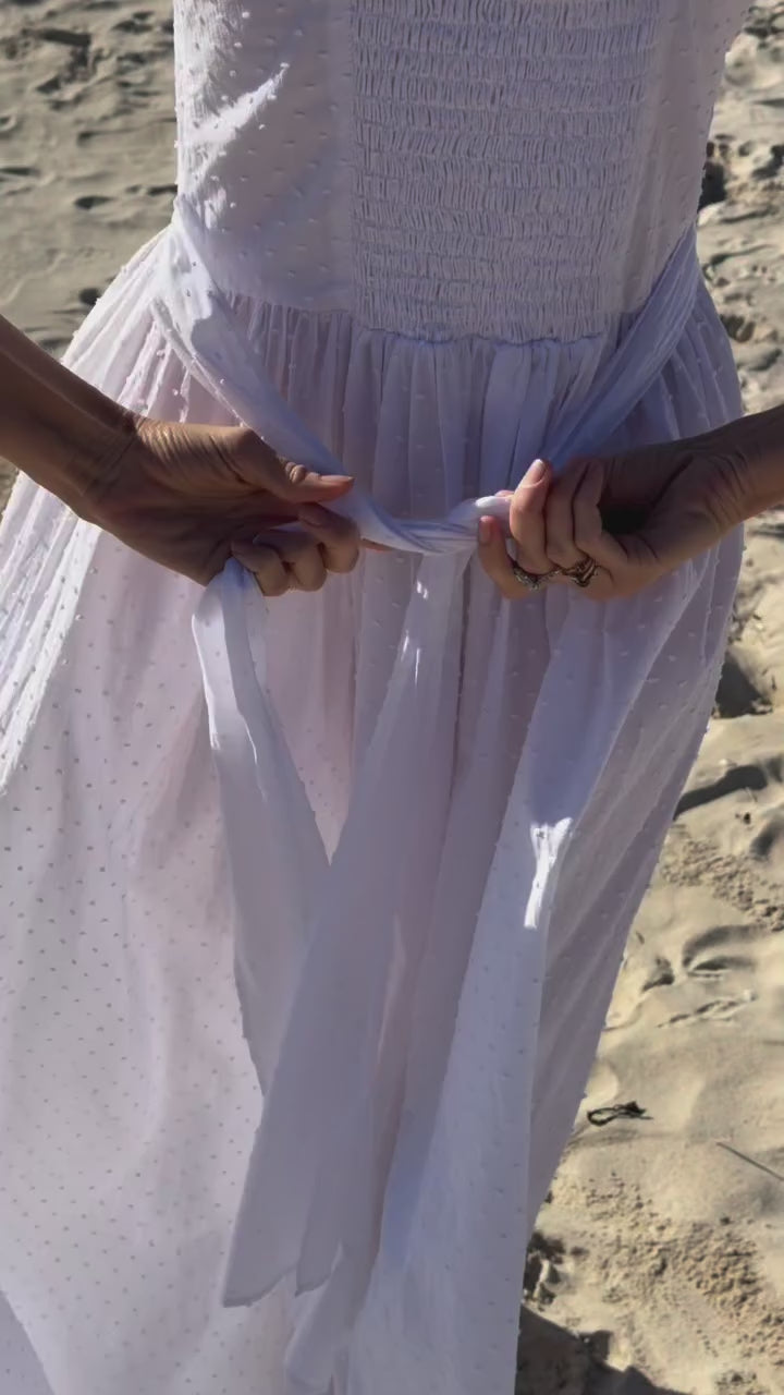Caspian Dress in Ivory