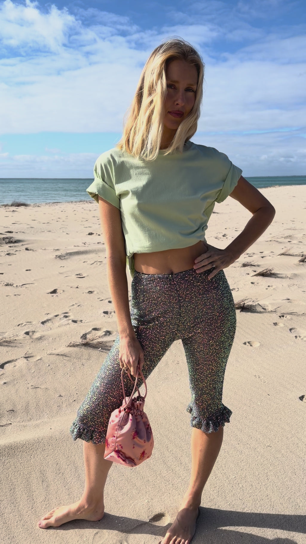 Bea Tee in Seafoam