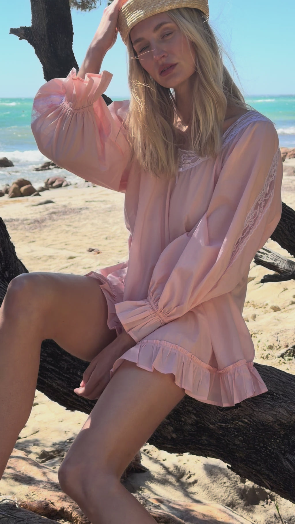 Simone Gown in Apricot