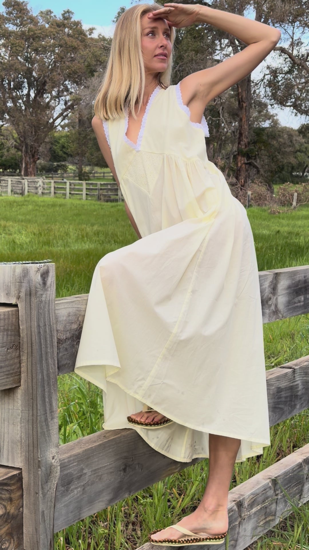 Vintage Gown in Butter with Ivory Lace Dusting
