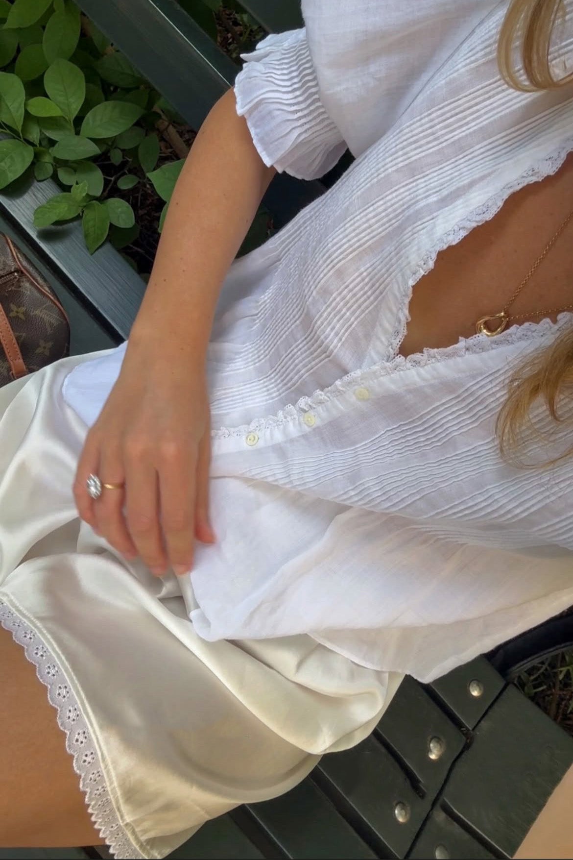 Delphine Short in Ivory Silk