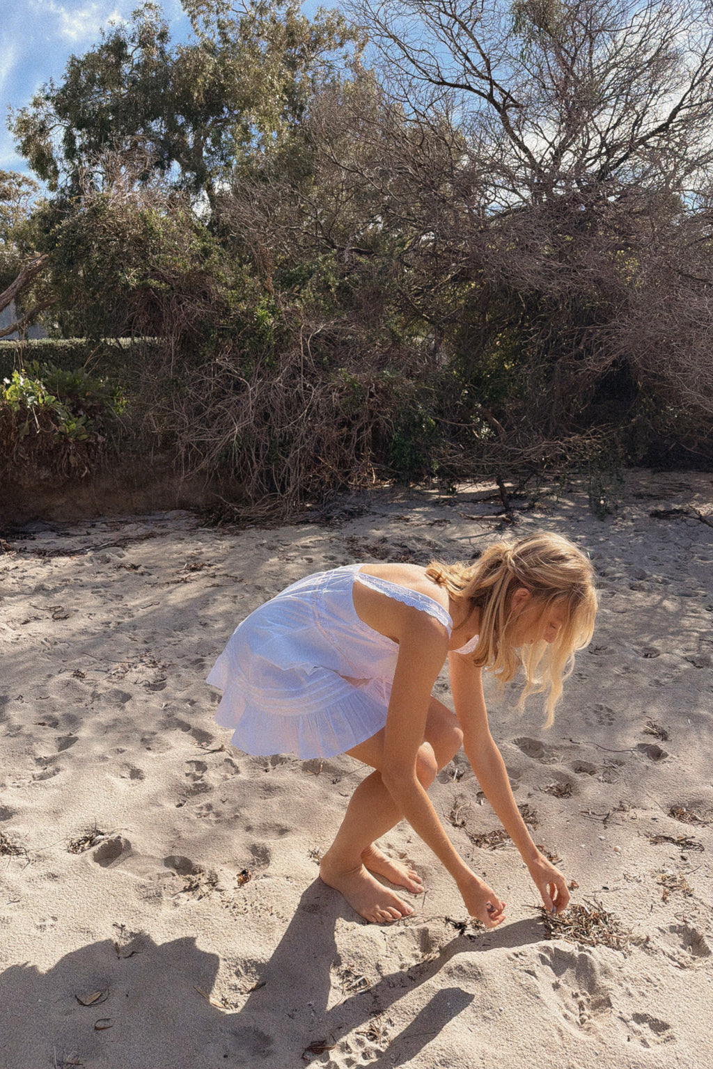 Rose Mini Dress in Ivory