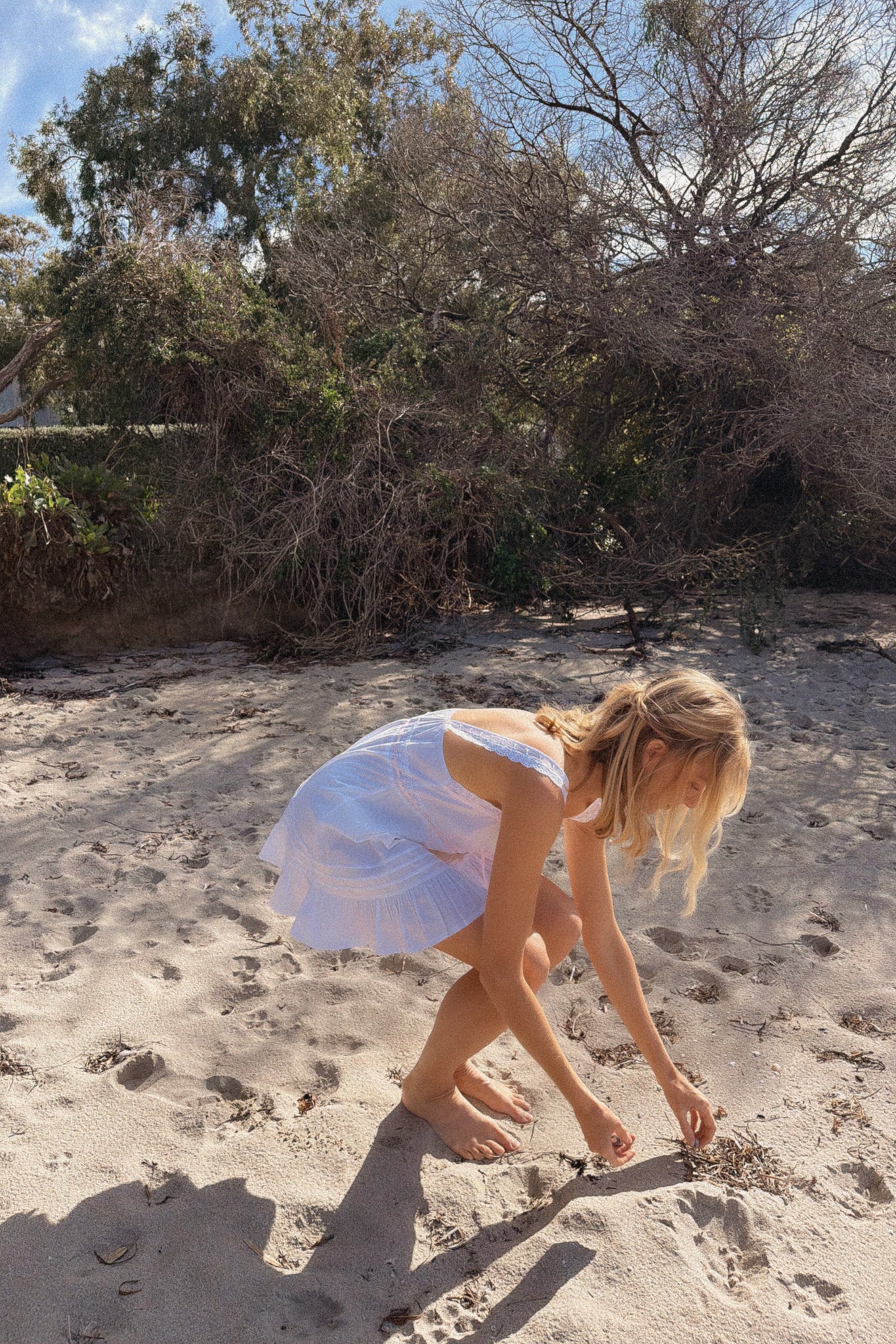 Rose Mini Dress in Ivory