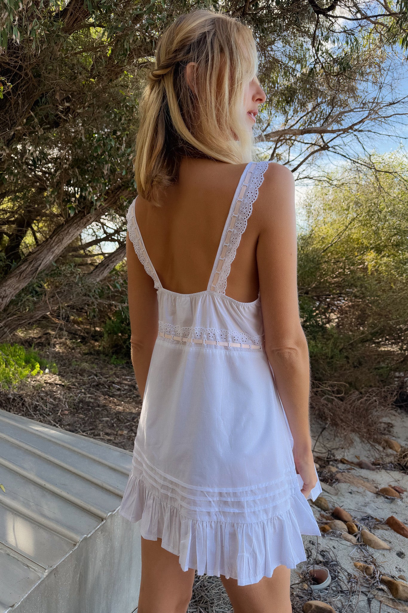Rose Mini Dress in Ivory
