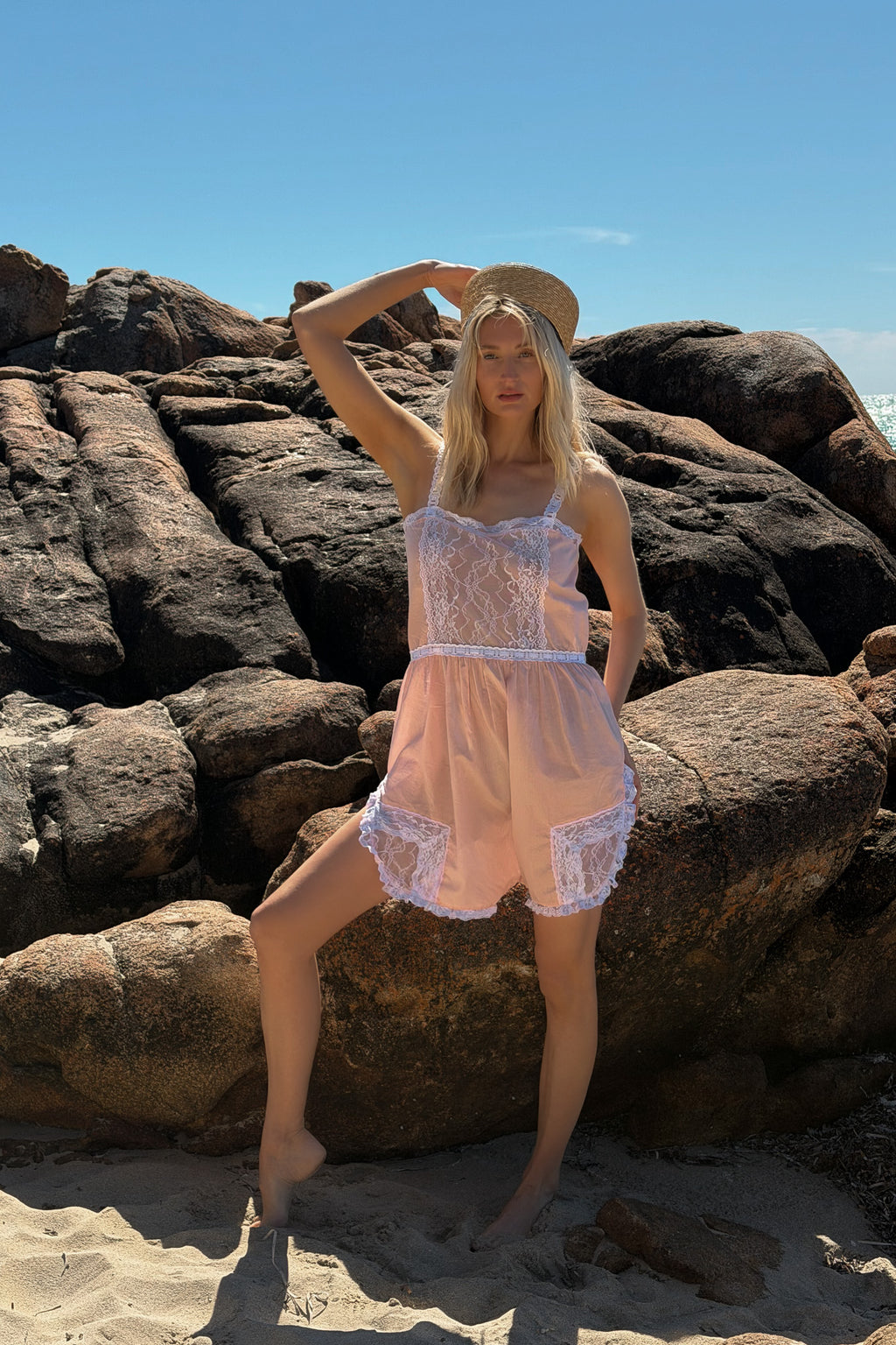 Rue Romper in Apricot