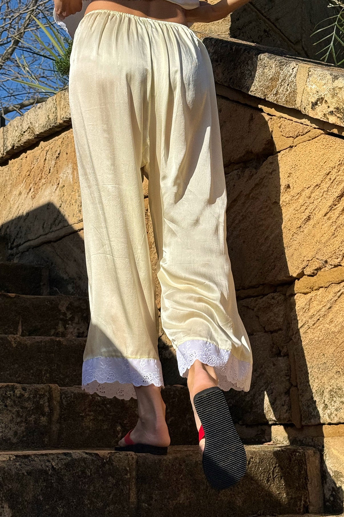 Silk Antique Summer Pant in Butter