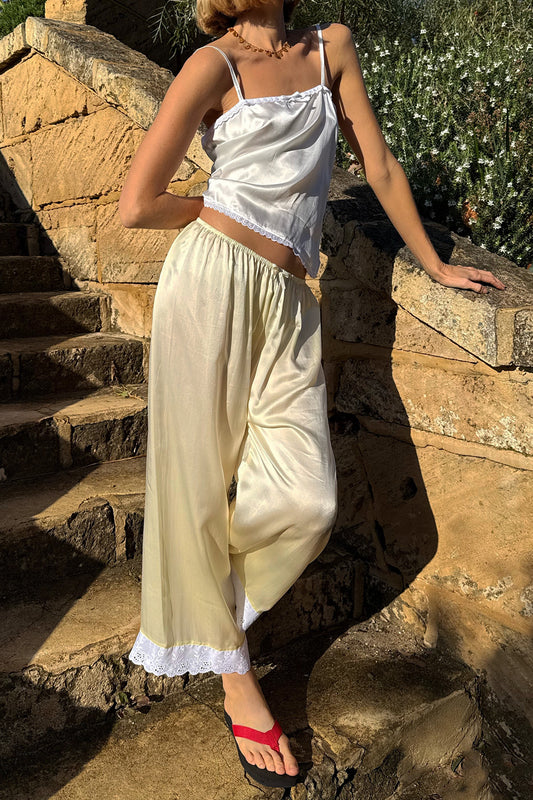 Silk Antique Summer Pant in Butter