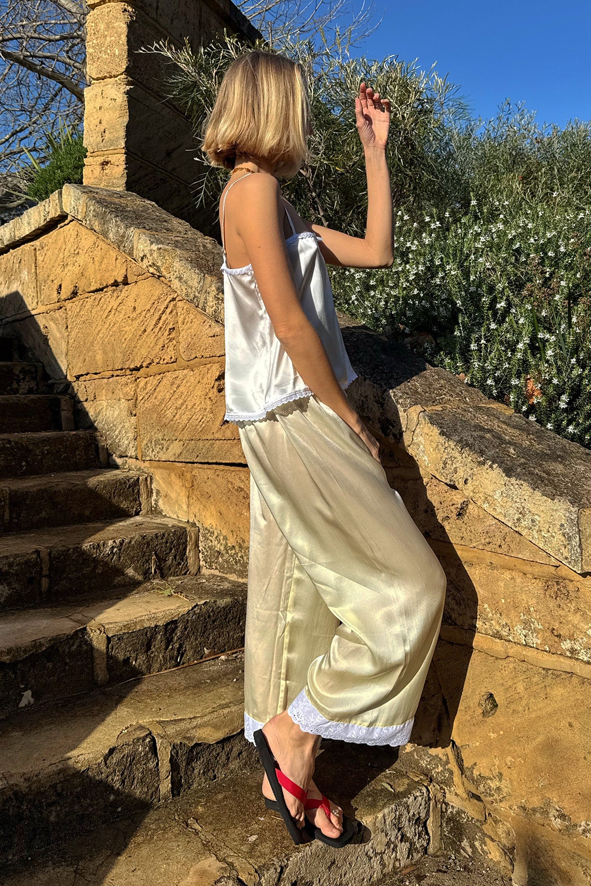 Silk Antique Summer Pant in Butter