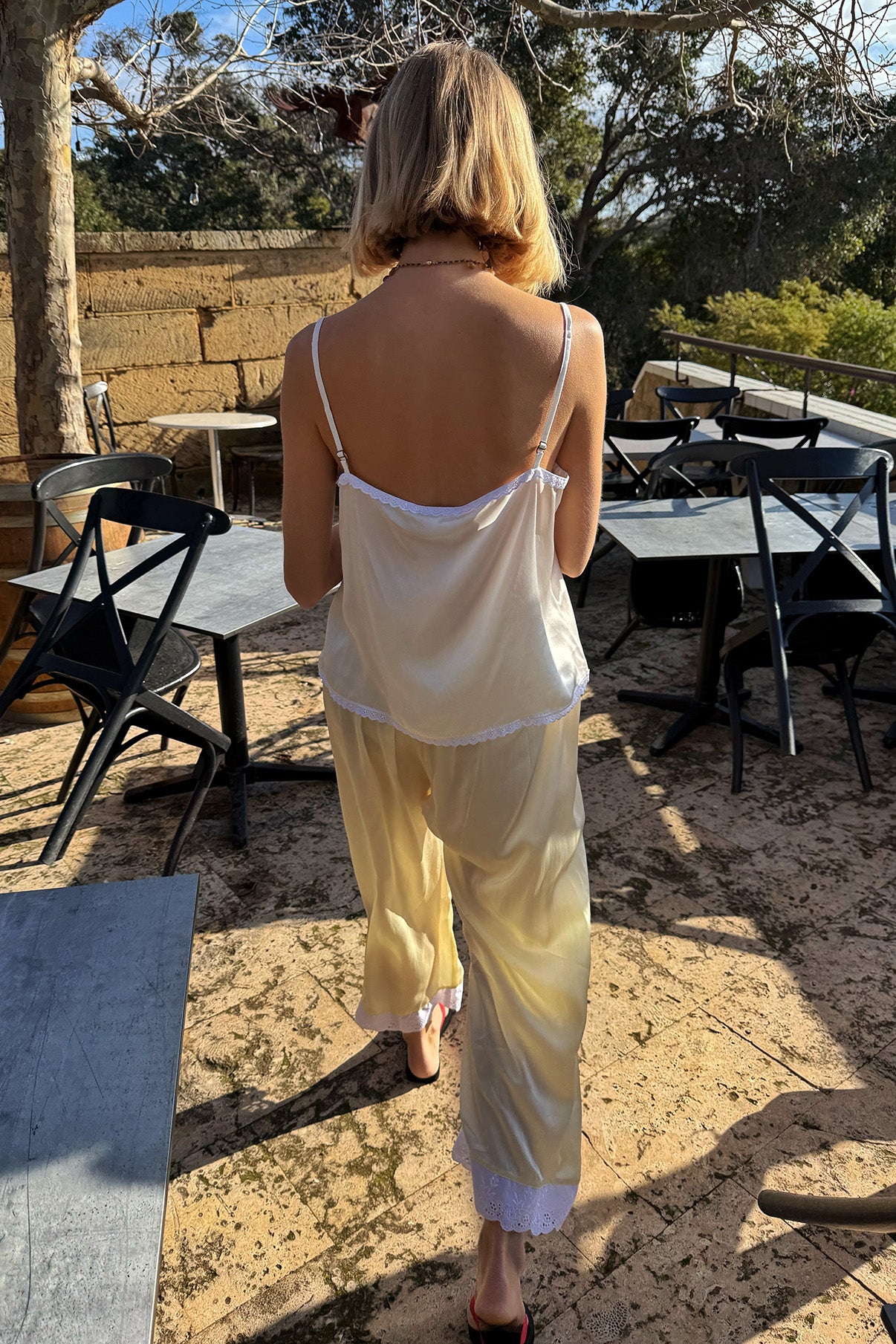 Silk Antique Summer Pant in Butter