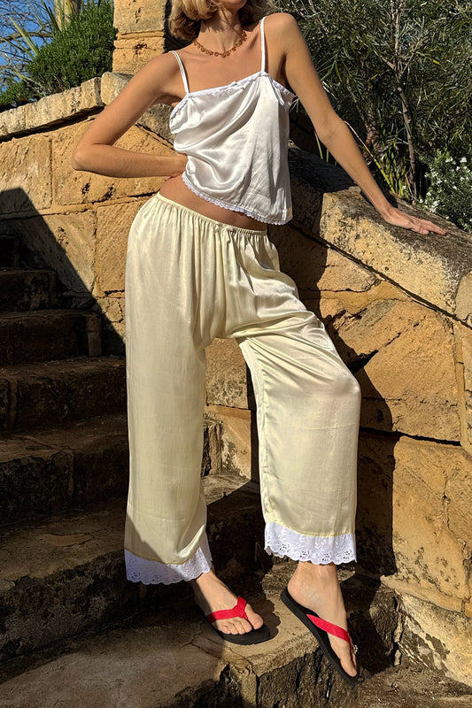 Silk Antique Summer Pant in Butter