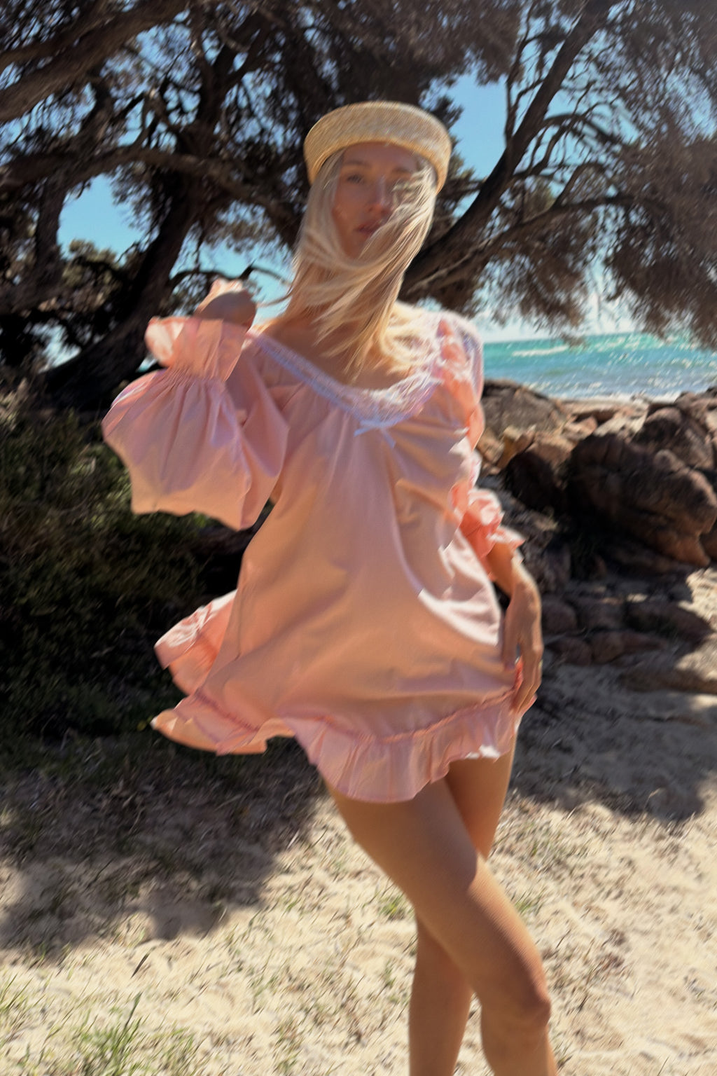Simone Gown in Apricot