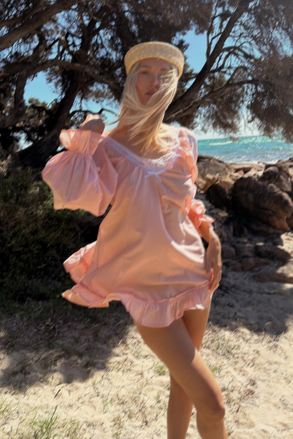 Simone Gown in Apricot