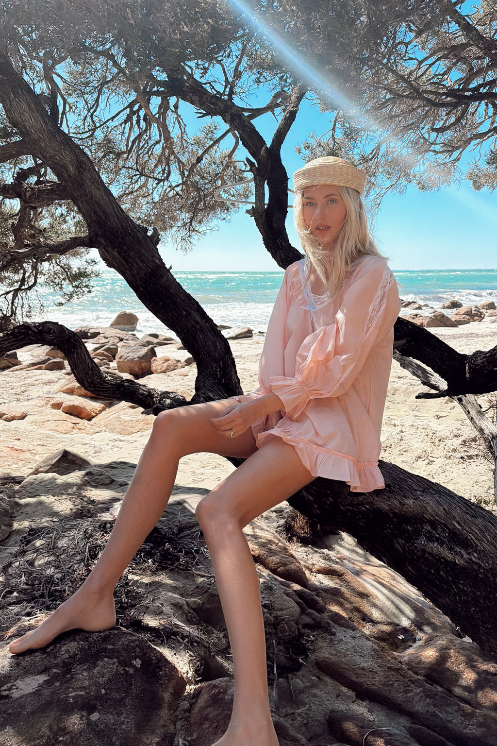 Simone Gown in Apricot