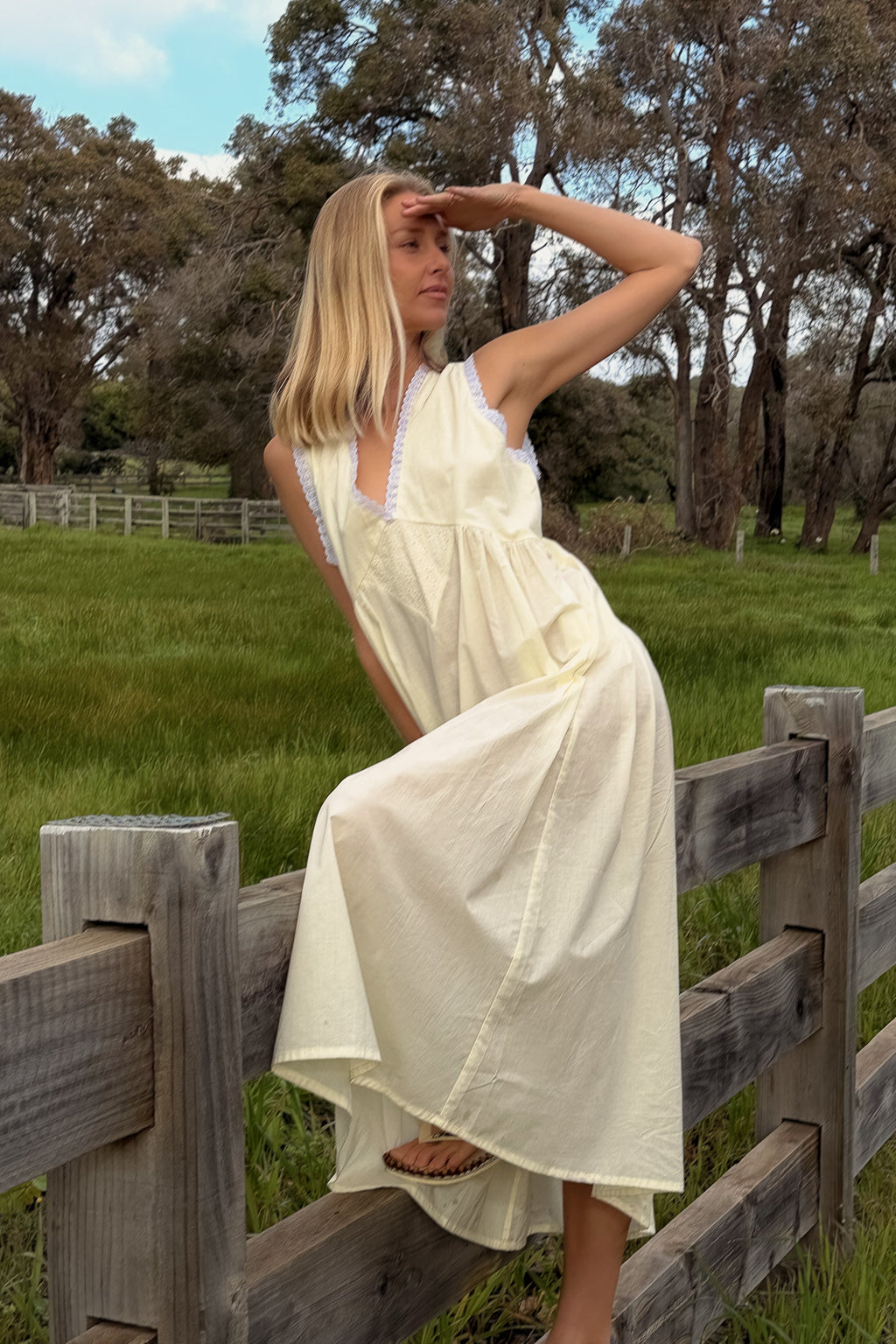 Vintage Gown in Butter with Ivory Lace Dusting