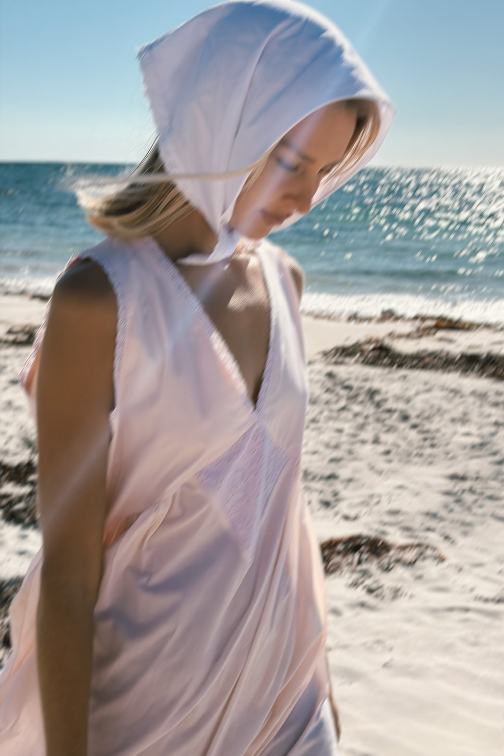 Vintage Cotton Gown in Peach